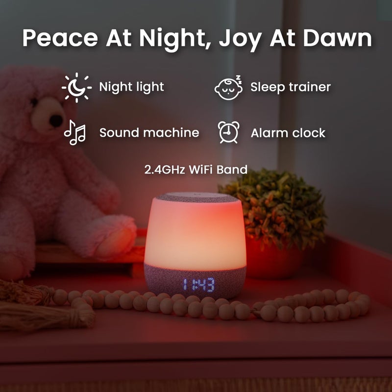 Babysense Dreamer 2.0 Baby Sound Machine with Night Light | 2nd Gen | 28 Soothing Sounds | Toddler Sleep Trainer | App-Controlled White Noise Machine | Sleep Timer | 2.4GHz WiFi | US Only - Image 2